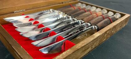 Dormer of Sheffield England 8-Piece Elegant Knife Set in Original Wooden Case (FL 4)