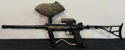 Tippmann A-5 Paintball Marker, Serial #488685, Camo Wrapped, Semi-Auto, Hopper/Sight