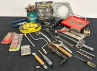 Mixed Hand Tools Lot: Felco 2 Pruners, Midland 77-898 CB, MVP SuperLine, Tripp Lite Reel, Diamond Blades (FL 5000)