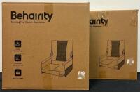 (2) Beharity Portable Stadium Seats with Back Support, 21" Wide, Black (FL 7) - 5