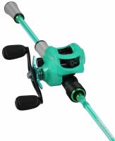 (2) One Bass Right Hand 6&rsquo; & 6'6" Baitcasting Rod and Reel Combos, Medium Heavy, Fast Action, 24-Ton Carbon Fiber (FL 5) - 4