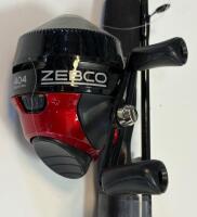 Set Of 3 Spincast Fishing Rod & Reel Combos - Zebco 404, Slingshot, Johnson Graphite - 5