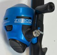 Set Of 3 Spincast Fishing Rod & Reel Combos - Zebco 404, Slingshot, Johnson Graphite - 7