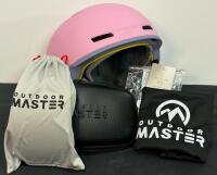 Outdoor Master Kelvin MIPS Ski/Snowboard Helmet Large Pink + Falcon Goggles Zeiss Lens Bundle (FL 7) - 2