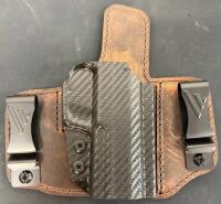 Versacarry Insurgent Deluxe IWB/OWB Holster for Sig P365 Macro, Brown, Right-Hand Draw & Moxy Rocket Socks (FL 10) - 2