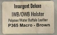 Versacarry Insurgent Deluxe IWB/OWB Holster for Sig P365 Macro, Brown, Right-Hand Draw & Moxy Rocket Socks (FL 10) - 4