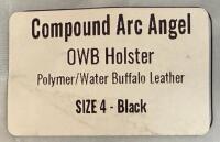 Versacarry Compound Arc Angel OWB Holster Size 4, Black/Brown, Right-Handed, Adjustable Tension & Moxy Rocket Socks (FL 10) - 4
