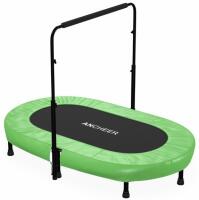 Ancheer 56" Oval Kids Trampoline with Adjustable Handlebar, 220 lbs Capacity (FL 8)