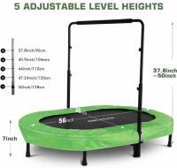 Ancheer 56" Oval Kids Trampoline with Adjustable Handlebar, 220 lbs Capacity (FL 8) - 4