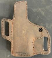 Versacarry Compound OWB Holster, Size 4, Brown, Right Hand, Optics Compatible & Moxy Brass Knuckle Socks (FL 10) - 3