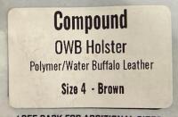 Versacarry Compound OWB Holster, Size 4, Brown, Right Hand, Optics Compatible & Moxy Brass Knuckle Socks (FL 10) - 4