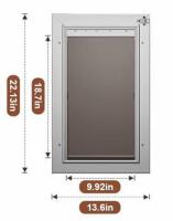 Large Heavy-Duty Insulated Pet Door, 22x13", & Folding Utility Cart - 5