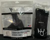 Versacarry Covert IWB Holster, Size 4, Leather/Polymer Hybrid, 3.5" Barrel, USA, CVT2104-350 & Moxy Brass Knuckle Socks (FL 10)