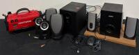 Craftsman Inflator, Creative and Logitech 2.1 Computer Speaker Sets with Subwoofers and Wired USB Computer Mice