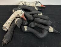 (9) Full Body Canada Goose Decoys with Removable Heads and Stakes, Realistic Paint (FL 6) - 4