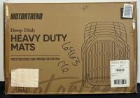 MotorTrend FlexTough Deep Dish Heavy Duty Tan Floor Mat Set, Universal, 3-Piece, Trim to Fit, Waterproof - 6