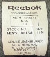 Reebok RB1735 Men&rsquo;s Size 11M Black Composite Toe Work Shoes ASTM F2413-18 EH Slip Resistant (shelf 4) - 5