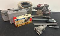 Dremel MultiPro+5 Kit, Royal Vacuum, 13x5.00-6 NHS Tires, Shark Attachments, Tool Lot (FL 4)