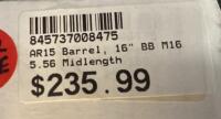16" AR-15 Barrel 5.56 NATO Mid-Length Gas System with Accessories (9) - 2