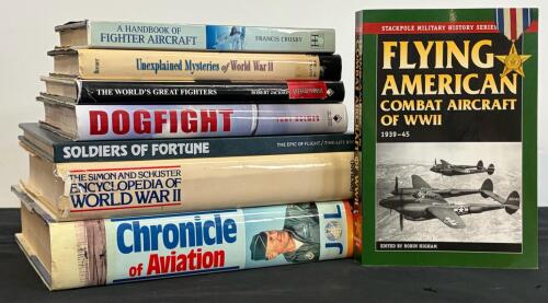 WWII Military Aviation & History Book Lot &ndash; Fighter Aircraft, Dogfights, Encyclopedia, Chronicle (FL 4)