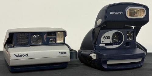 Polaroid 1200i & 600 Instant Film Cameras, Built-in Flash, For Spectra & 600 Film, Straps (FL 7)