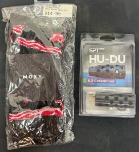 SPT HU-DU 6.5 Creedmoor Muzzle Brake, 5/8x24 Thread, New in Sealed Package, With Moxy Socks (FL 10)