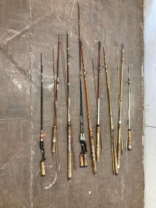 (10) Assorted Vintage Fishing Poles