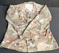 (#3) Mixed Military Lot: Two Bivy Covers, Toxicologal Apron (Small), Swedish Snow Shoes, British Police Vest, U.S. Army "Decker" Jacket, Tan Trench Coat, Insulated Vest, Two Cold Weather Full Face Masks, Two Helmet Covers, and More! - 8