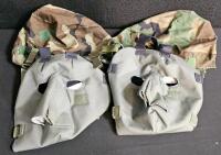 (#3) Mixed Military Lot: Two Bivy Covers, Toxicologal Apron (Small), Swedish Snow Shoes, British Police Vest, U.S. Army "Decker" Jacket, Tan Trench Coat, Insulated Vest, Two Cold Weather Full Face Masks, Two Helmet Covers, and More! - 11