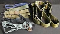 (#3) Mixed Military Lot: Two Bivy Covers, Toxicologal Apron (Small), Swedish Snow Shoes, British Police Vest, U.S. Army "Decker" Jacket, Tan Trench Coat, Insulated Vest, Two Cold Weather Full Face Masks, Two Helmet Covers, and More! - 18