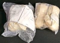 (#3) Mixed Military Collectible Lot: Eight Military Thermometers in Matching Cases, Woodland Camo Poncho Cover, Bivy Covers, Gas Mask and Chemical Gloves, GI Collectors Guide Vol 1 & 2, and More! - 13