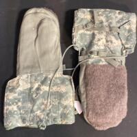 Military Extreme Cold Weather UCP Mittens w/ Liner & Brahma Black PVC Knee Boots Waterproof Set ( Shelf 7 ) - 2