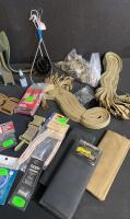 Military Surplus Outdoor Gear Lot: Straps, Buckles, Voodoo Shoulder Pads, Rayovac Tubes, Repair Kits and so much more( Shelf 1 ) - 2