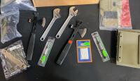Assorted Military Surplus Lot: Extreme Cold Weather Mitten Set, Tools, and Gear ( Shelf 1 ) - 2