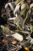 Military Surplus Canvas & Nylon Belts, Straps, Mixed Camo Patterns, Lot of , Mixed Buckles 20x20x20 box full. - ( Shelf 7 ) - 2