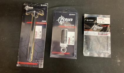CMMG ZEROED AR-10/LR-308 Parts: Charging Handle, Muzzle Brake, Ejection Port Cover (9)