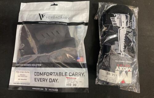 Versacarry Guardian OWB Leather Holster, Arch Angel, Size 3 w/ Mag Pouch & Moxy Assault Socks (9)