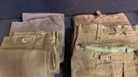 WWII Era Wool Military Trousers Lot, Side Buckles, Button Fly, U.S. Army Style, 8 Pairs- Various Sizes ( Shelf 10 ) - 3