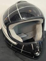 Polaris RZR Off-Road Helmet & Taotao HY-601 Full-Face Medium, ABS Shell, Vented, Black/White (FL 4) - 5