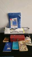 Core 6-Person Lighted Dome Tent, HFT 11' x 11' Tarp, "MY BUDDY" Toolbox, and Automotive Manuals Shelf-3