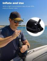KEMIMOTO 8.5" x 27" Inflatable Boat Fenders with Ropes and Inflator retail $110 a set (shelf 10) - 3