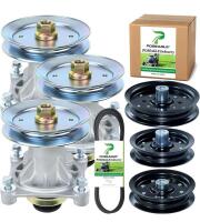 POSEAGLE Lawn Mower Spindle Assembly Set &ndash; 3 Pack, Compatible with 54" Decks, Includes Pulleys and Belt $117.00 value (shelf 10) - 2