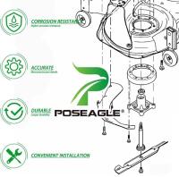 POSEAGLE Lawn Mower Spindle Assembly Set &ndash; 3 Pack, Compatible with 54" Decks, Includes Pulleys and Belt $117.00 value (shelf 10) - 3
