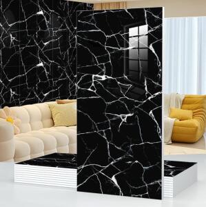 Self-Adhesive Black Marble Wall Panels, 11.8"x23.6" (30x60cm), 5-Layer, Waterproof, 9 Boxes (shelf 9)