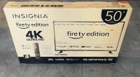 Insignia 50" 4K UHD Smart Fire TV, Model NS-50F301NA22, HDR10, 3 HDMI Ports (shelf 5) - 2