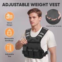 APEXUP Adjustable Weighted Vest with Removable Sandbags - Fitness Training Gear (shelf 4) - 5