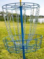 Yaheetech 12-Chain Portable Disc Golf Basket with Flag, Blue, 25.2" Diameter, 52.8" Height (shelf 10) - 2