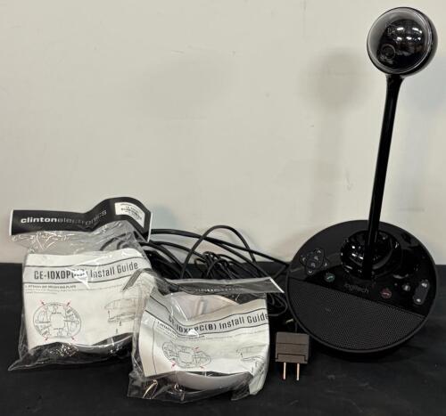 Logitech BCC950 Conference Cam 1080p HD Video, Speakerphone, Skype Certified & (2) IDX Series Deep Pendant Caps (FL 9)