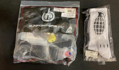 GunfightersINC 1911 Government 5" Rail Holster Black Kydex New + ROXY Grenade Crew Socks White (9)