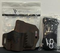 Versacarry Guardian Arc Angel OWB Holster w/ Mag Pouch, Size 3, Distressed Brown With Moxy Socks (FL 10)